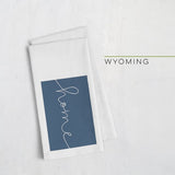 Wyoming ’home’ state silhouette - Tea Towel / Navy - Home Silhouette
