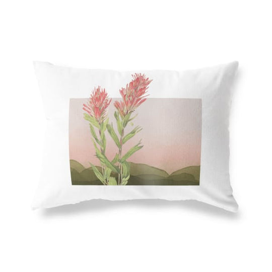 Wyoming Indian Paintbrush | State Flower Series - Pillow | Lumbar - State Flower