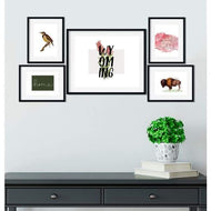 Wyoming state symbols gallery wall - Indian Paintbrush, Meadowlark, Buffalo