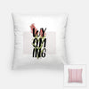 Wyoming state flower | Indian Paintbrush - Pillow | Square - State Flower