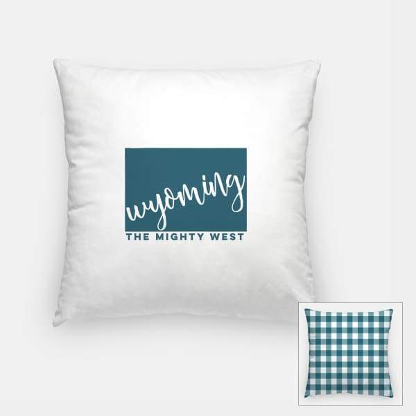 Wyoming State Song | The Mighty West - Pillow | Square / Teal - State Song