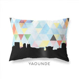 Yaounde Cameroon geometric skyline - Pillow | Lumbar / LightSkyBlue - Geometric Skyline