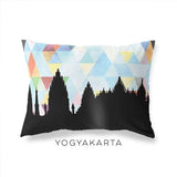 Yogyakarta Indonesia geometric skyline - Pillow | Lumbar / LightSkyBlue - Geometric Skyline