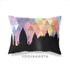 Yogyakarta Indonesia geometric skyline - Pillow | Lumbar / RebeccaPurple - Geometric Skyline