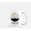 Youngstown Ohio city skyline with vintage Youngstown map - Mug | 11 oz - City Map Skyline