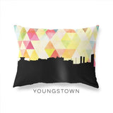 Youngstown Ohio geometric skyline - Pillow | Lumbar / Yellow - Geometric Skyline